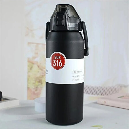 Kişiselleştirilebilir Soğuk Tutması İçin Özel 316L Termos Siyah