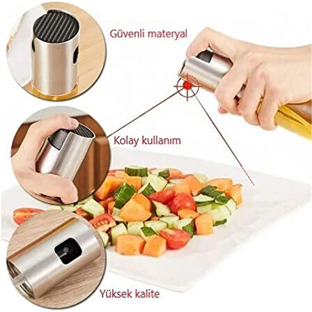 Yağdanlık Yağ Şişesi Crom Renk