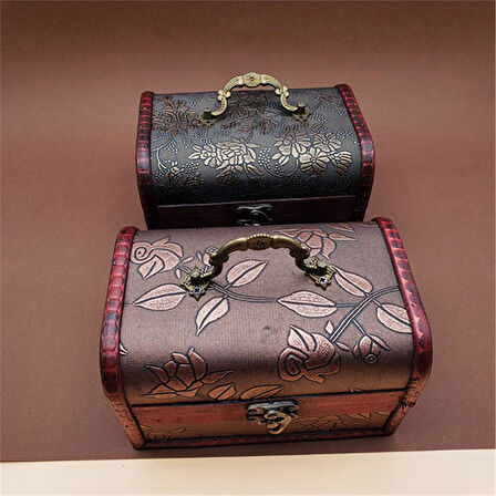 3 Lü Ahşap Dekoratif Takı Toka Kutusu