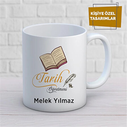 Kişiye Özel İsim Yazılabilir Tarih Öğretmeni Kupa Bardak