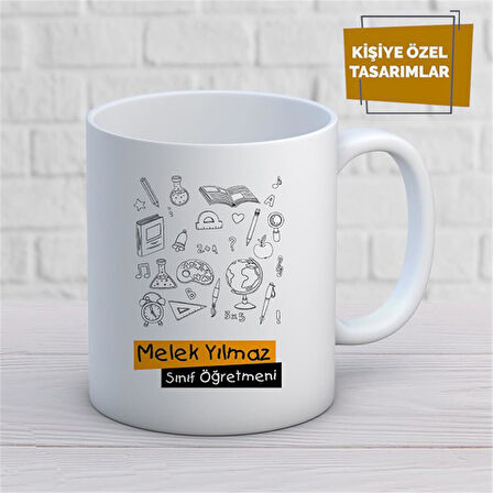 Kişiye Özel İsim Yazılabilir Sınıf Öğretmeni Kupa Bardak