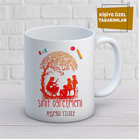 Kişiye Özel İsim Yazılabilir Sınıf Öğretmeni Kupa Bardak