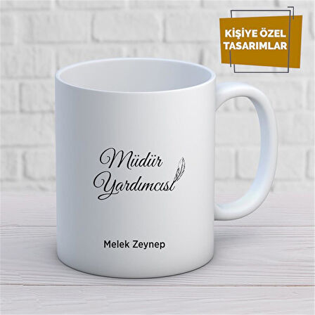 Kişiye Özel İsim Yazılabilir Müdür Yardımcısı Kupa Bardak