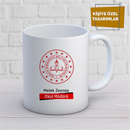 Kişiye Özel İsim Yazılabilir Okul Müdürü Kupa Bardak