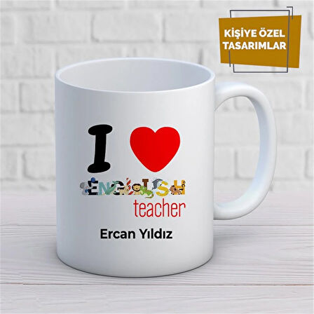 Kişiye Özel İsim Yazılabilir English Teacher Kupa Bardak