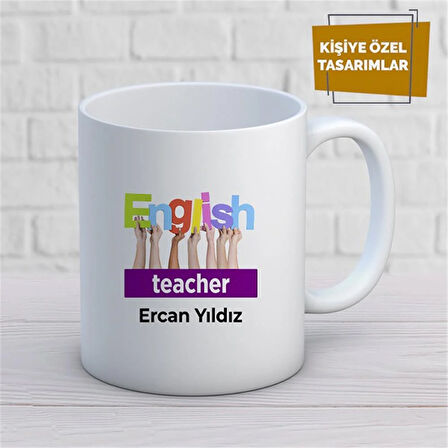 Kişiye Özel İsim Yazılabilir English Teacher Kupa Bardak