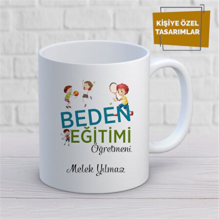 Kişiye Özel İsim Yazılabilir Bedeneğitimi Öğretmeni Kupa Bardak