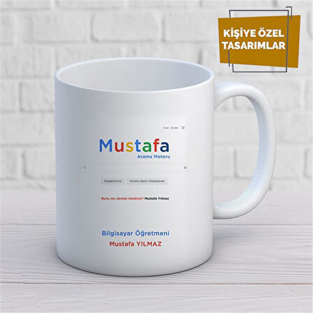 Kişiye Özel İsim Yazılabilir Bilgisayar Öğretmeni Kupa Bardak