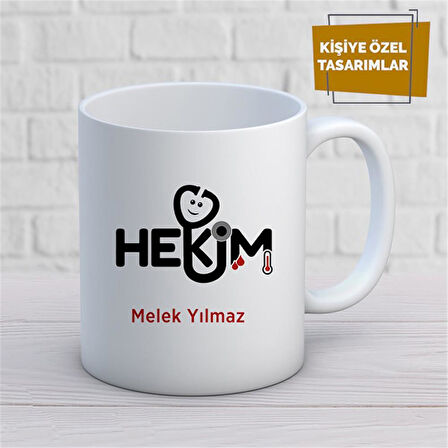 Kişiye Özel İsim Yazılabilir Hekim Kupa Bardak