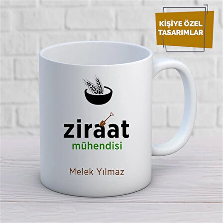 Kişiye Özel İsim Yazılabilir Ziraat Mühendisi Kupa Bardak