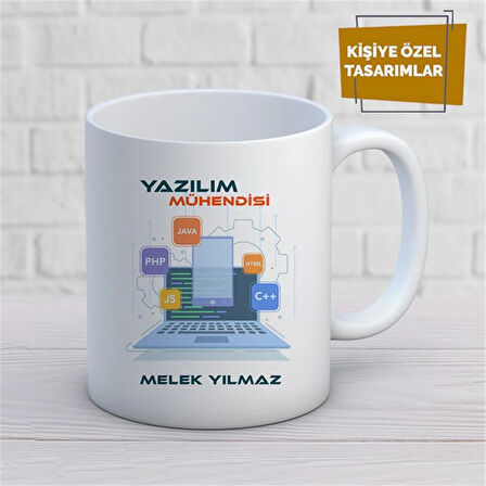Kişiye Özel İsim Yazılabilir Yazılım Mühendisi Kupa Bardak