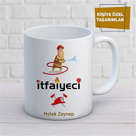 Kişiye Özel İsim Yazılabilir İtfayeci Kupa Bardak