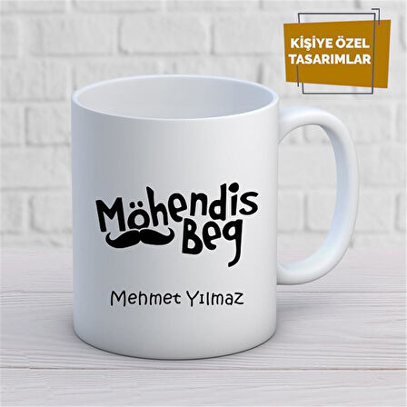 Kişiye Özel İsim Yazılabilir Möhendis Beg Kupa Bardak