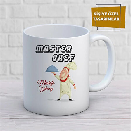 Kişiye Özel İsim Yazılabilir Master Chef Kupa Bardak