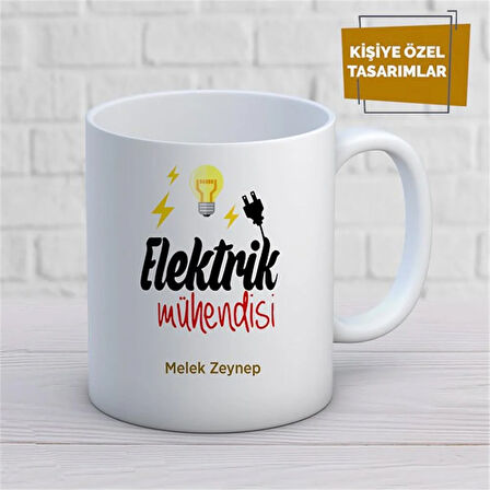Kişiye Özel İsim Yazılabilir Elektrik Mühendisi Kupa Bardak