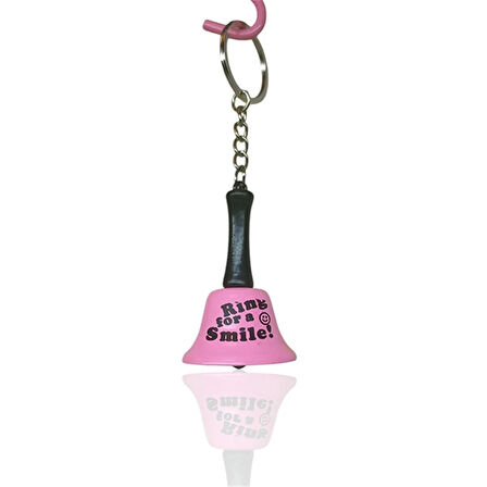 Anahtarlık Resepsiyon  Zil Ring For A Smile Açık Pembe