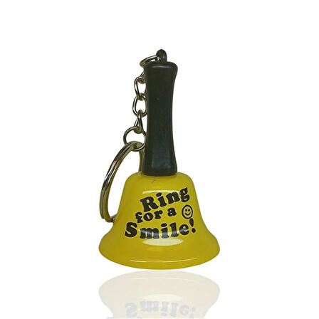 Anahtarlık Resepsiyon  Zil Ring For A Smile Sarı