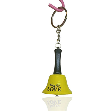 Anahtarlık Resepsiyon  Zil Ring For Love Sarı