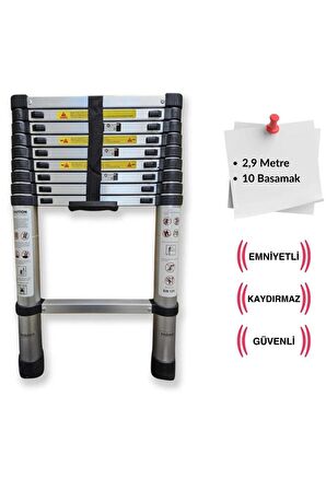 Teleskopik Merdiven 10 Basamak 290 cm