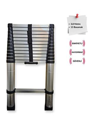 Teleskopik Merdiven 13 Basamak 380 cm