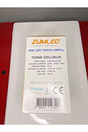 40 Watt Led Ampul Beyaz Işık 220 V - 240 V