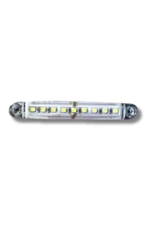 12 Volt Ve 24 Volt Uyumlu 9 Led Li Parmak Kırmızı-beyaz-sarı 3 Lü Led Lamba Seti