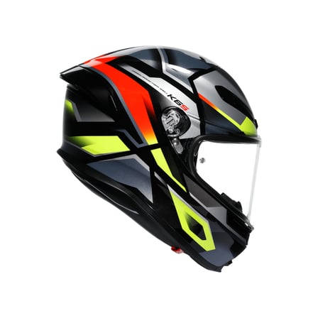 AGV KASK/K6 S E2206 MPLK ERAZER BLACK/RED YELLOW FLUO