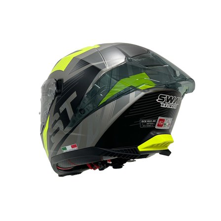 Sway SW 865 ST Titanium Yellow Full Face Kask - MotoDede