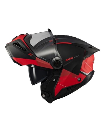 AXXIS Ghostfighter Maniac B5 Mat Gri Kırmızı Motosiklet Kaskı - MotoDede
