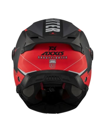 AXXIS Ghostfighter Maniac B5 Mat Gri Kırmızı Motosiklet Kaskı - MotoDede