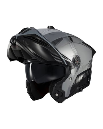 AXXIS Ghostfighter Bitone C2 Parlak Gri Motosiklet Kaskı - MotoDede