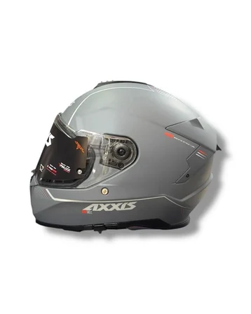 AXXIS Hawk Evo Solid Mat Gri Kapalı Motosiklet Kaskı - MotoDede