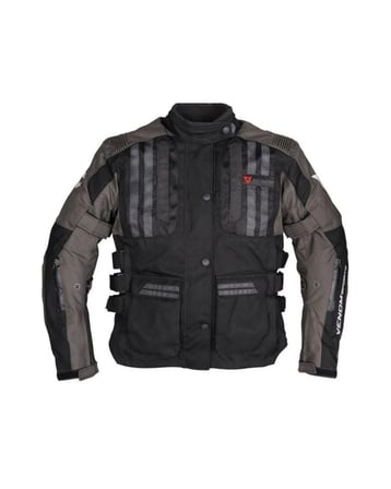 Venom Tourex Touring 4 Mevsim Motosiklet Montu Siyah Gri - MotoDede