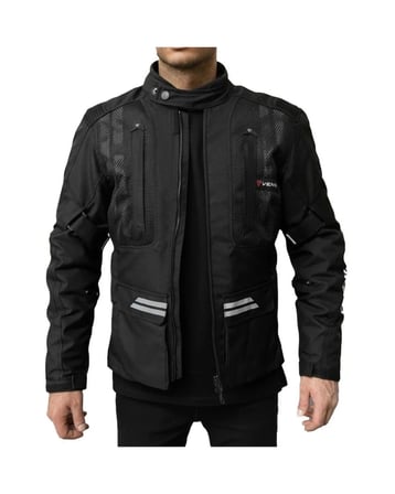 Venom Tourex Touring 4 Mevsim Motosiklet Montu Siyah - MotoDede