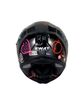Sway SW-867 Peri Colorful Full Face Kask - MotoDede