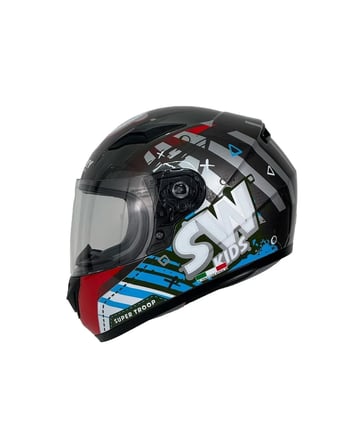Sway SW-815K Alien Titanium Full Face Çocuk Kaskı - MotoDede