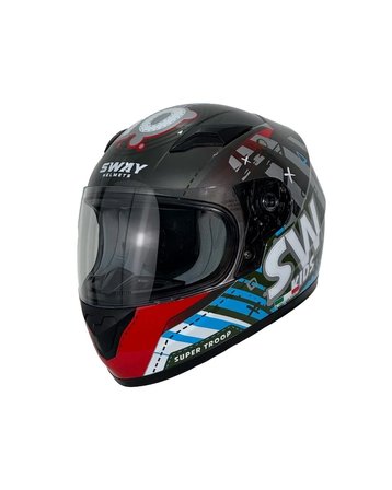 Sway SW-815K Alien Titanium Full Face Çocuk Kaskı - MotoDede