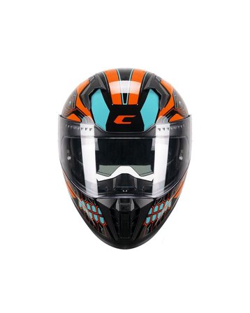 CGM 311M Blast Maya Tam Kapalı Kask - Turuncu/Mavi - MotoDede