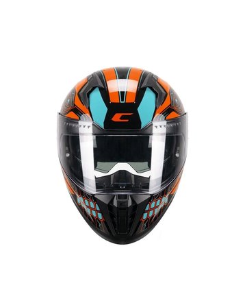 CGM 311M Blast Maya Tam Kapalı Kask - Turuncu/Mavi - MotoDede