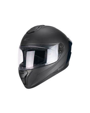 CGM 330A Riot Sport Spoylerli Tam Kapalı Kask - Siyah - MotoDede
