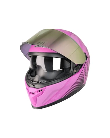 MTS M-910 Full Face Güneş Vizörlü Kask - Fuchsia Lady - MotoDede
