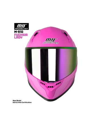 MTS M-910 Full Face Güneş Vizörlü Kask - Fuchsia Lady - MotoDede