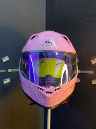 MTS M-910 Full Face Güneş Vizörlü Kask - Pretty Pembe - MotoDede