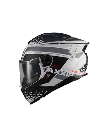 Axxis Hawk SV Evo D.Justice Kapalı Kask - A2 Gri/Beyaz - MotoDede