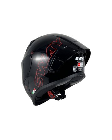 Sway F357 Full-Face Motosiklet Kaskı - Siyah/Kırmızı
