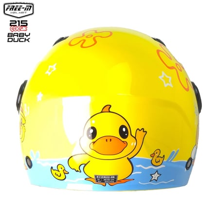 Free-M YA-215 Çocuk Motosiklet Kaskı - Yellow Duck (Sarı Ördek)