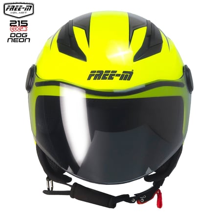 Free-M FR-215 Dog Neon (Yellow) Çocuk Yarım Motosiklet Kaskı
