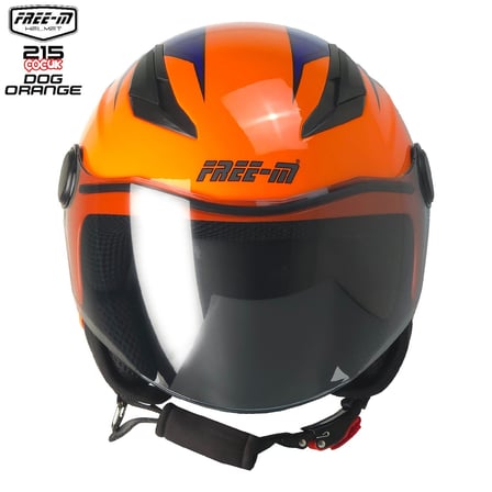 Free-M FR-215 Dog Orange Çocuk Yarım Motosiklet Kaskı