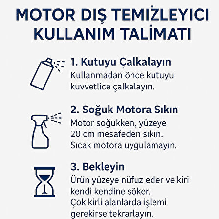 444 Motor Dış Temizleme 500 ml Sprey X24'lü Avantajlı Paket