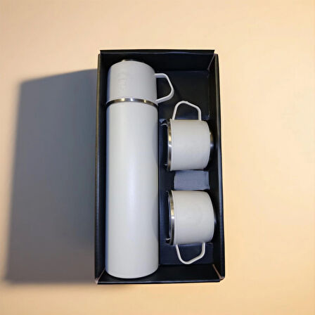 PASLANMAZ ÇELİK  3 BARDAKLI MATARA SETİ-500 ML